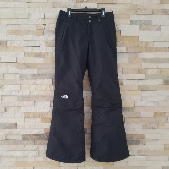 North Face Womens XS Snowboard Ski Snow Pants Bibs Snowsuit Bib Suit Black TNF
